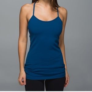 lululemon Power Y Tank • Poseidon Blue • 4